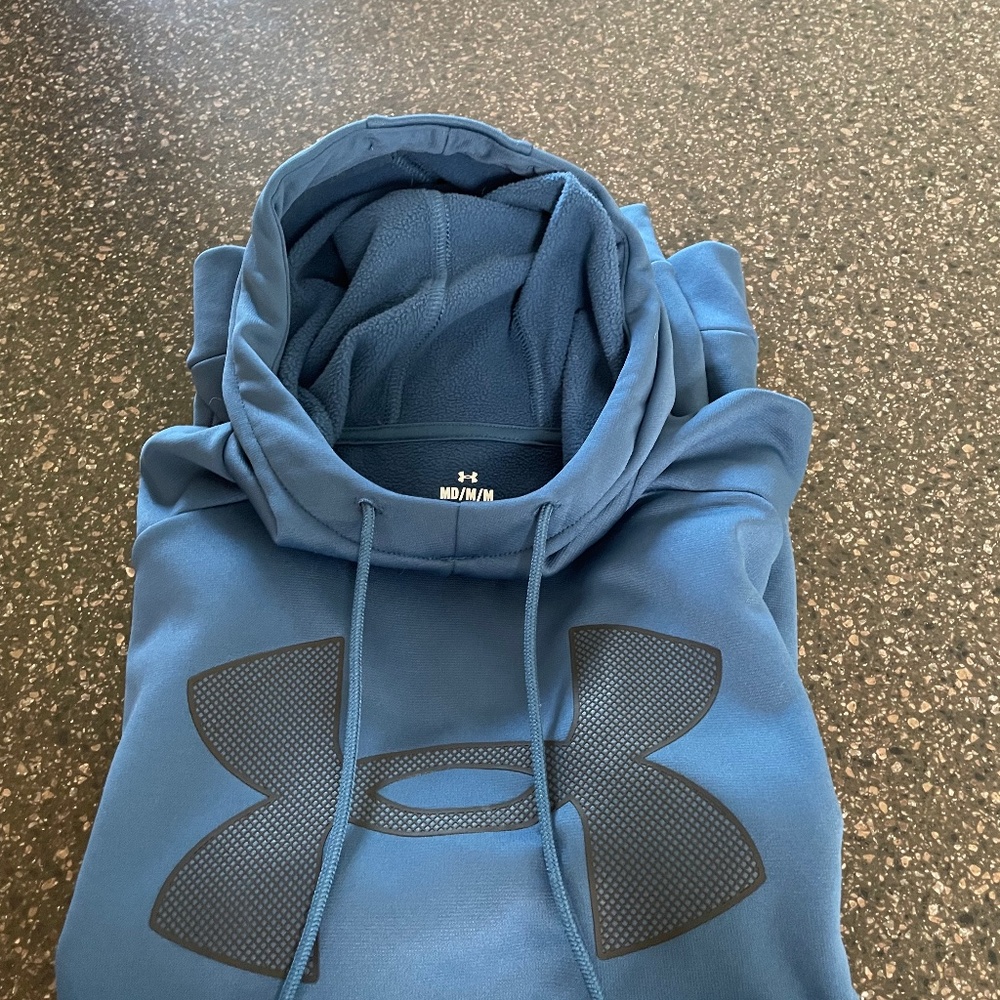 EUC Mens Under Armour Large Logo Hoodie Sweatshirt